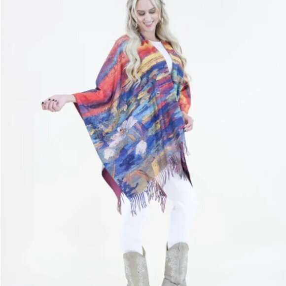 Van Gogh Collection Artistic Print Cape/Wrap (Brand New) - Water Lilies - Picture 3 of 5